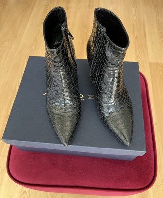 Alberto Zago Stiefeletten Leder Schwarz Gr 36,5 mit Karton