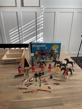 Vintage 1980 Playmobil Sistema Indio Deluxe Set 1102 Caja Schaper Incompleto