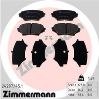 Bremsbelagsatz Scheibenbremse Zimmermann 24297.145.1 FüR Mazda MX 3 NC NC18