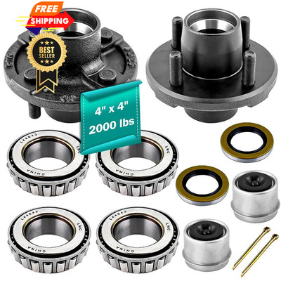 JADODE 4 on 4 Trailer Hub Kit 4 4''；2000 lbs；4 bolt, 4 4'' trailer hub 
