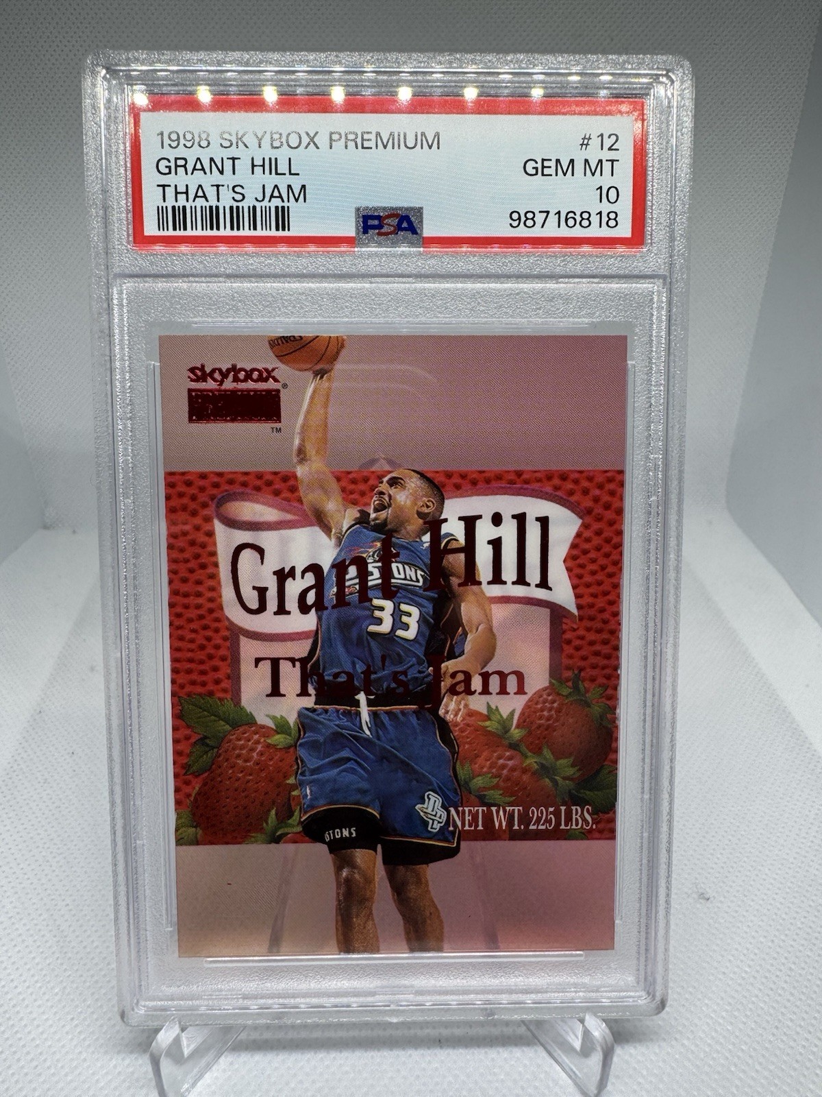 1998 SKYBOX PREMIUM THAT'S JAM #12 GRANT HILL PSA 10 MINT SSP CASE HIT PISTONS