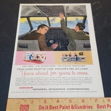1959 Convair General Dynamics Advertisement Vintage 1950s 880 Jet Liner Print Ad