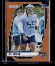 2024 Panini Prizm #334 J.C. Latham Orange SN,RC