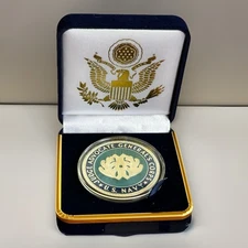 US NAVY (JAG) JUDGE ADVOCATE GENERAL'S CORPS Challenge Coin With Velvet Case
