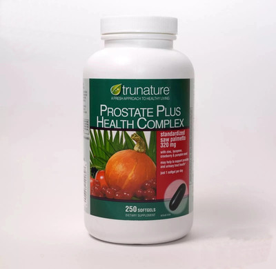 Trunature PROSTATE PLUS HEALTH COMPLEX Saw Palmetto With Zinc 250 Softgels