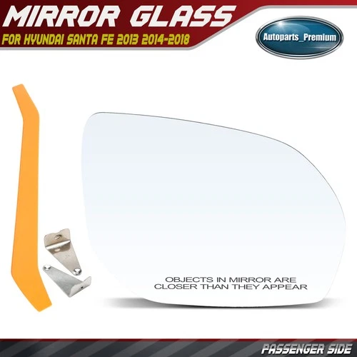 Right Passenger Mirror Glass w/ Heated for Hyundai Santa Fe 2013-2018 87621B8018
