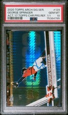2020 Topps Archives Signature Series #129 George ￼Springer 1/1 PSA 10