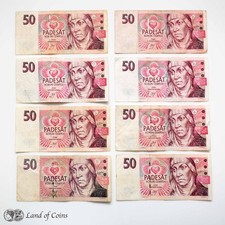 CZECH REPUBLIC: 8 x 50 Czech Koruna Banknotes.