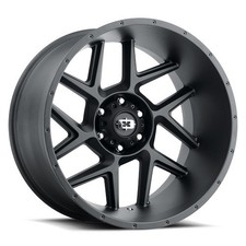 20x10 Vision Off-road 360 Sliver Satin Black Wheels 6x5.5 -29mm Set Of 4