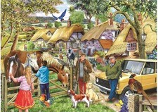 The House of Puzzles - Horses & Hounds Jigsaw -Big 500 Piece, Extra Large Pieces