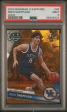 2023 BOWMAN UNIVERSITY CHROME SAPPHIRE GOLD #45 REED SHEPPARD 10/50 PSA 9