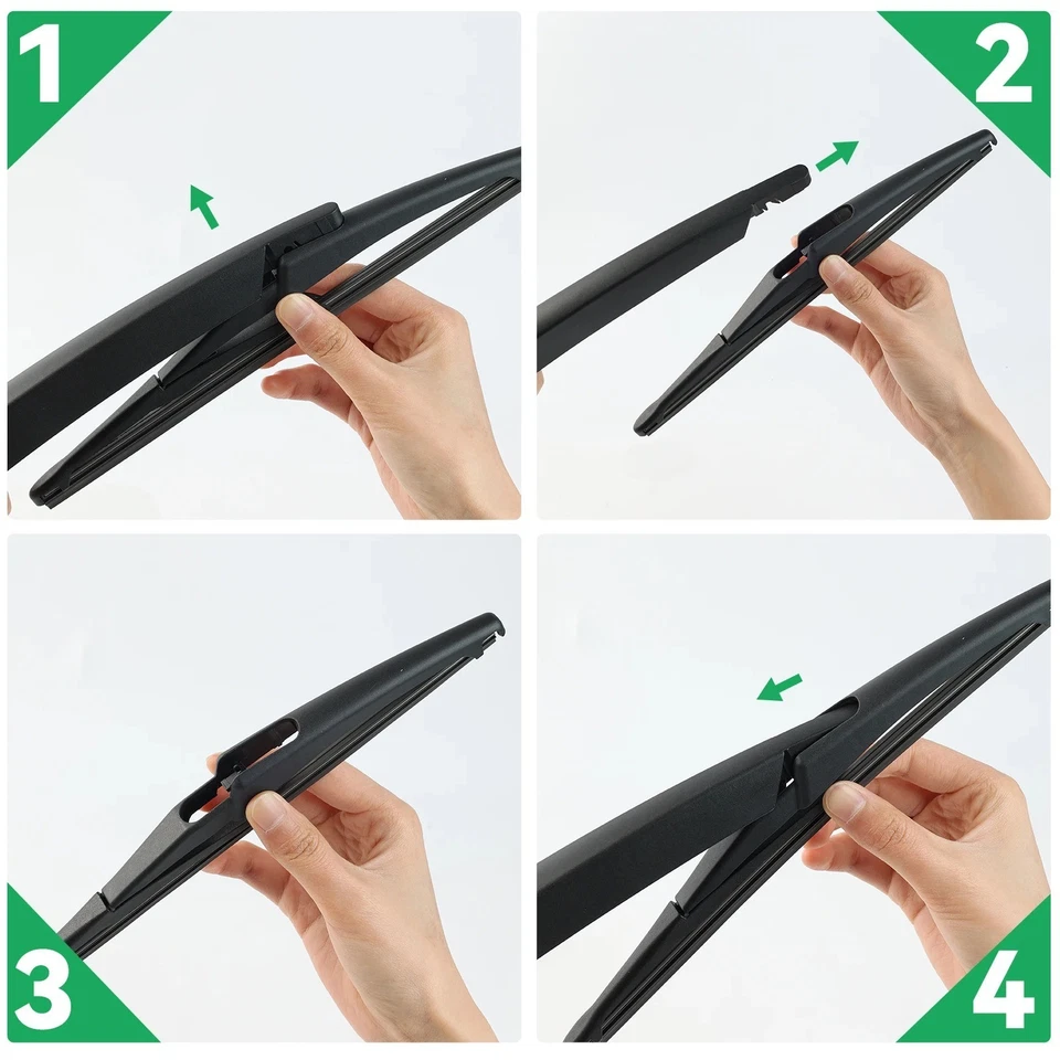 Set Tergicristalli Anteriori e Posteriori per Fiat 500X 2014–2025 26" 14" 10" - Immagine 2 di 4