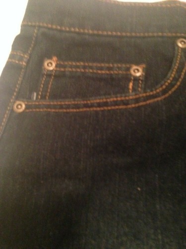 NEW w/ Tags Per Se Blue Jean Mini Skirt Women's Size 8 Navy 5 Pocket Dark Wash - Picture 2 of 11