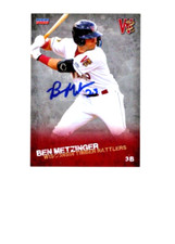 Ben Metzinger 2023 Wisconsin Timber Rattlers signed autograph baseball card b