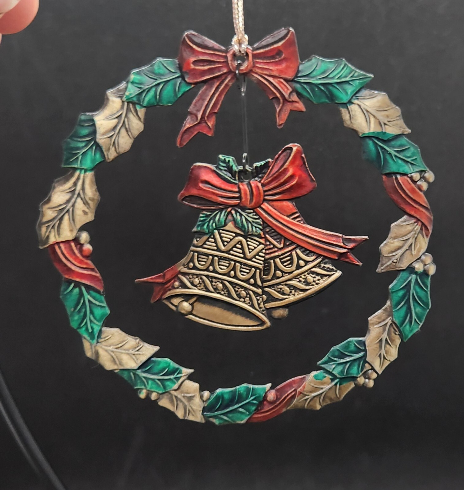 Vintage Russ Heirloom Collection Christmas Tree Ornament Metal 3.25” BELL