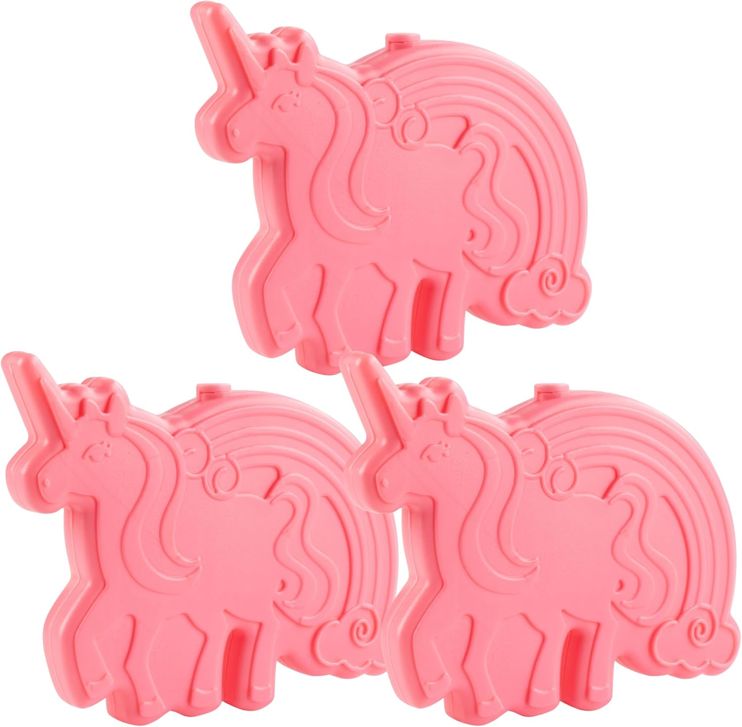 Unicorn Reusable Hard Ice Pack- Set of 3- Fits Easily inside Kids Lunch Box, Ben