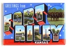 Greetings from Fort Riley Kansas FRIDGE MAGNET travel souvenir
