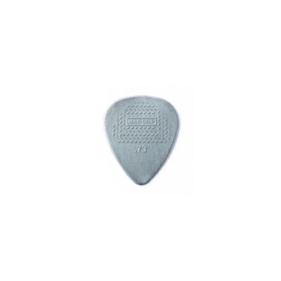 DUNLOP Nylon Max Grip Standard Picks, Refill Pack, 72 pcs., light grey, 0.73 mm
