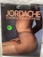 (141) Jordache Control Top  Pantyhose  size Tall Bewitching Black