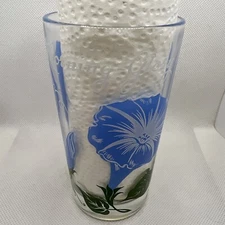 Vintage Boscul Peanut Butter Glass-Morning Glory