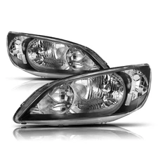 For 04-05 Honda Civic JDM Headlight/Lamps Replacement Black Housing Clear Side