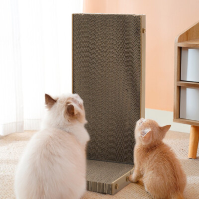 L-Shaped Cat Scratcher Cardboard Scratching Board Corner Wall