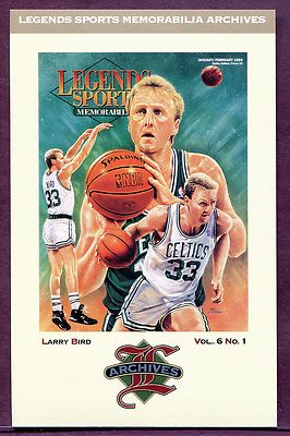 LARRY BIRD ~ 1993 Legends Basketball Mike Gardner Artwork Color ...