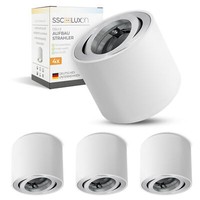 4 StüCk CELI-2W Aufbaustrahler Schwenkbar Weiß Aufbauspot Deckenlampe FüR GU10