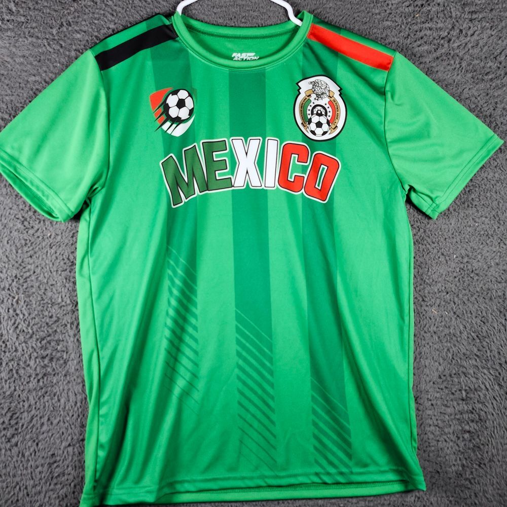 Mexico National Team Soccer Jersey Fast Action Green Football Fan Support