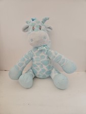 Baby by First  Main Giraffe Jingles Rattle Plush Blue White Waffle