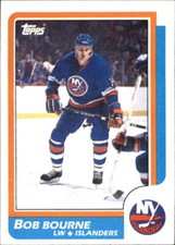 1986-87 TOPPS HOCKEY NHL Trading Card #14 - BOB BOURNE, New York Islanders