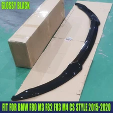 Gloss Black CS Style Front Lip Splitter For 2015-2019 2020 BMW F80 M3 F82 F83 M4