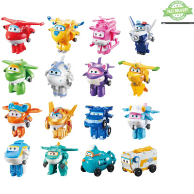 36 Super Wings Mini Transforming Robot Plane Toys 2'' Action Figuren Kinder Geschenk