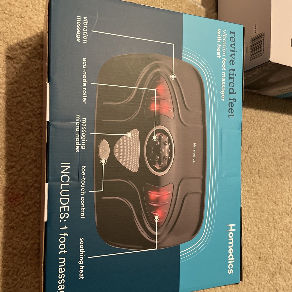 Homedics Vibration Foot Massager With Heat For Soothing Tired Feet | eBay