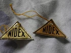 LOT OF 2 ANTIQUE LABELS FOR NIDEX WATCH