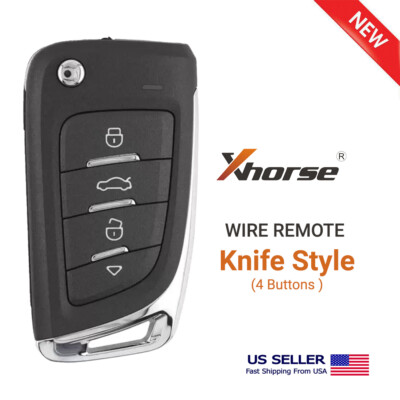 Xhorse Universal Flip Wire Remote 4 Button Knife Style XKM800EN | eBay