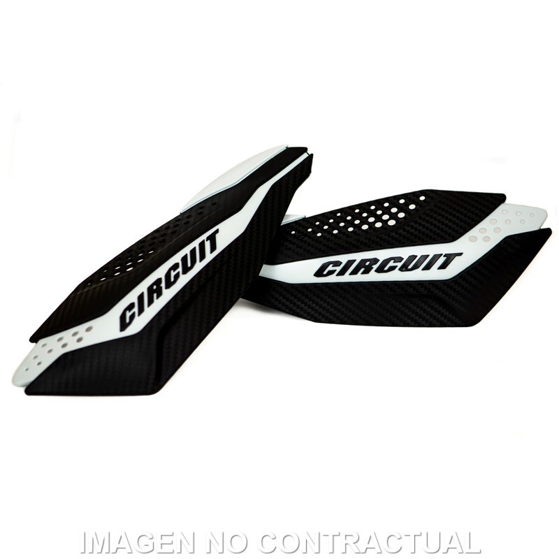 Hand Guards Circuit Dakar Carbon-Blanco Moto Engine Spares Moped Accessories