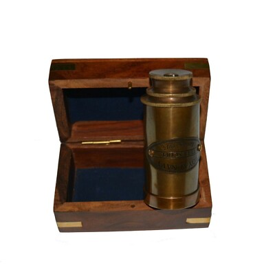 Nautical Brass Antique Telescope Royal Navy London 1915 With