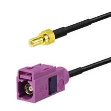 Fakra H Pink Jack to SMB Jack Adapter Cable 20cm For Car XM Siruis Radio Antenna