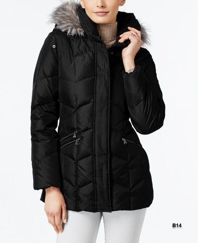 💥Nwt $195 Larry Levine Faux-Fur-Trim 
