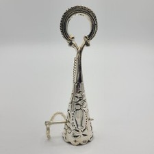 NEW Vintage Andrea by Sadek 5" Tussy Mussy Silver Tone Bouquet Flower Holder NOS