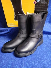 Herman Survivors Women's Steel Toe Work Boots Twin-Valve Pull On Motorcycle 7