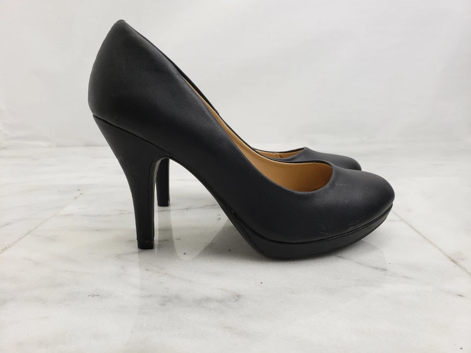 Zapatos para mujer CITY CLASIFICADOS de cuero punta redonda tacón alto bajo talla 6,5 W Foto 2 de 4