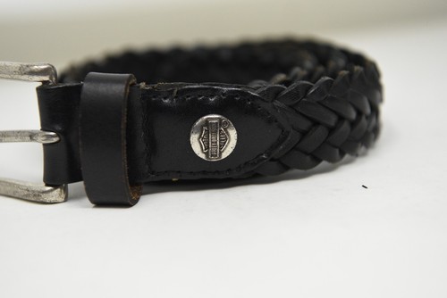 Harley-Davidson Braided Black Leather Belt Size 30 - Picture 3 of 15
