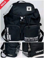LACOSTE X MINECRAFT NOIR BLACK NYLON BACKPACK GRAPHIC PRINT LOGO UNISEX RRP £190