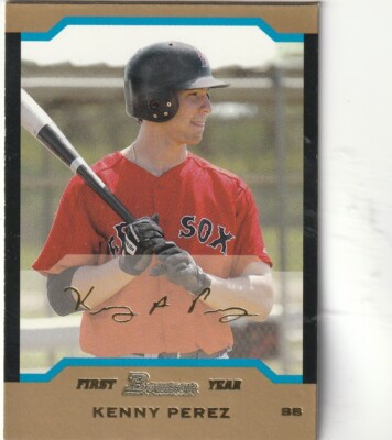 FREE SHIPPING-MINT-2004 Bowman  First Year Kenny Perez #312 RED SOX