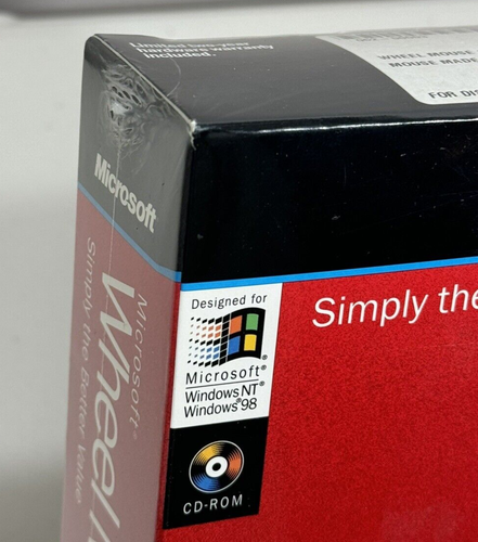 VTG NEW Microsoft Wheel Mouse Part No X04-75667 Sealed in Box UPC 093007833511 - Picture 2 of 14