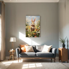 Easter Bunny, Spring Wall Art Holiday Decor, Digital Download