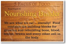 5 Faces of Food - Nourishing Builder - NEW Nutrition Healthy Foods Diet POSTER
