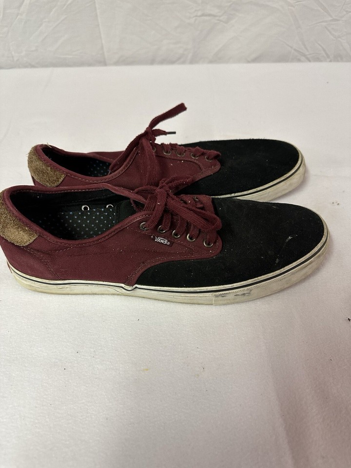 Size 13 VANS Pro Skate Low Maroon And Black eBay